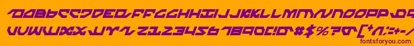 Nightrunnerci Font – Purple Fonts on Orange Background