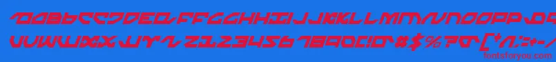 Nightrunnerci Font – Red Fonts on Blue Background