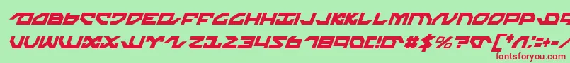 Nightrunnerci Font – Red Fonts on Green Background