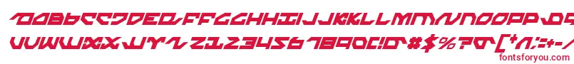 フォントNightrunnerci – 白い背景に赤い文字
