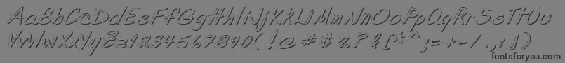 ShadeOfAdelyne Font – Black Fonts on Gray Background