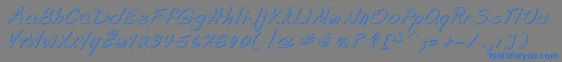 ShadeOfAdelyne-Schriftart – Blaue Schriften auf grauem Hintergrund