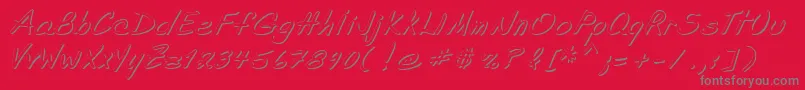 ShadeOfAdelyne Font – Gray Fonts on Red Background