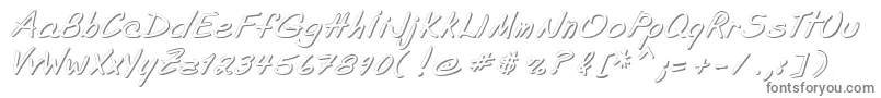 Шрифт ShadeOfAdelyne – серые шрифты на белом фоне