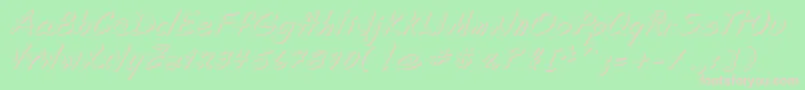 ShadeOfAdelyne-Schriftart – Rosa Schriften auf grünem Hintergrund