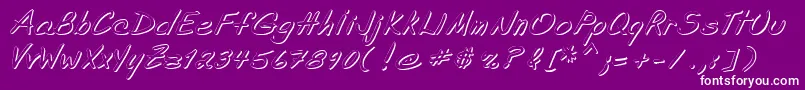 ShadeOfAdelyne Font – White Fonts on Purple Background