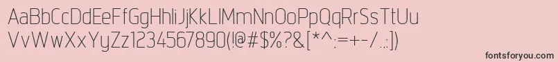 IntropolLight Font – Black Fonts on Pink Background