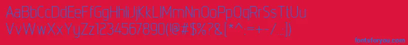 IntropolLight Font – Blue Fonts on Red Background