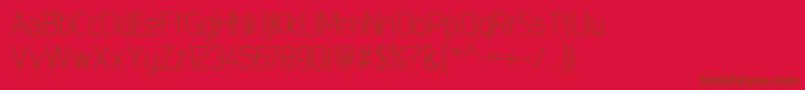IntropolLight Font – Brown Fonts on Red Background