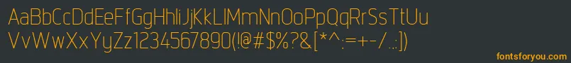 Шрифт IntropolLight – оранжевые шрифты на чёрном фоне