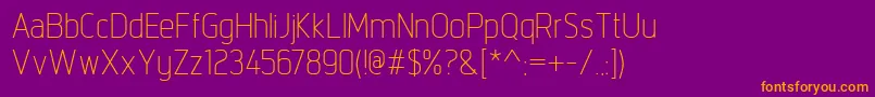 IntropolLight Font – Orange Fonts on Purple Background