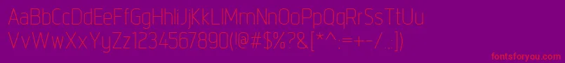 IntropolLight Font – Red Fonts on Purple Background