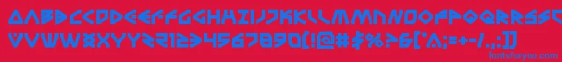 Terrafirmabold Font – Blue Fonts on Red Background