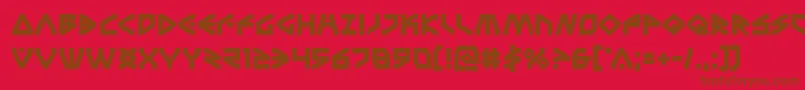 Terrafirmabold Font – Brown Fonts on Red Background
