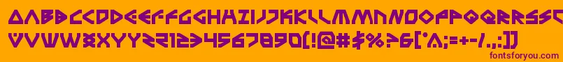 Terrafirmabold Font – Purple Fonts on Orange Background