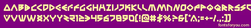Terrafirmabold Font – Yellow Fonts on Purple Background