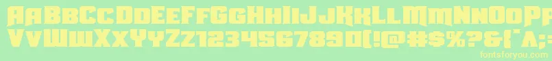 Uniongrayexpand Font – Yellow Fonts on Green Background