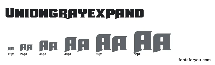 Uniongrayexpand Font Sizes