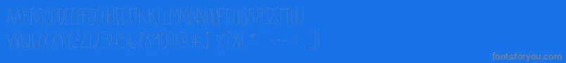 CleanUpYourMess-Schriftart – Graue Schriften auf blauem Hintergrund