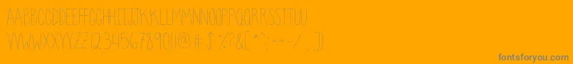 CleanUpYourMess-Schriftart – Graue Schriften auf orangefarbenem Hintergrund