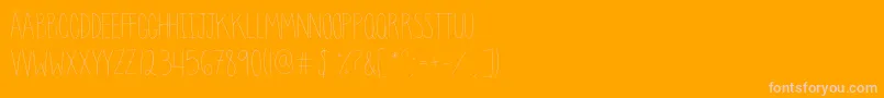 CleanUpYourMess Font – Pink Fonts on Orange Background