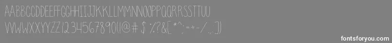 フォントCleanUpYourMess – 灰色の背景に白い文字