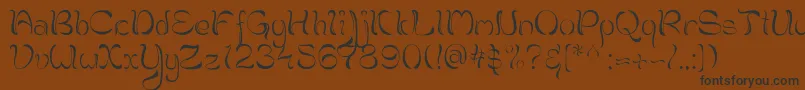 Brahmi-Schriftart – Schwarze Schriften auf braunem Hintergrund