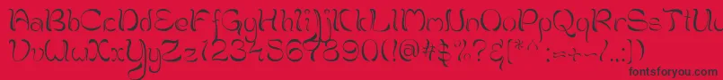 Brahmi Font – Black Fonts on Red Background