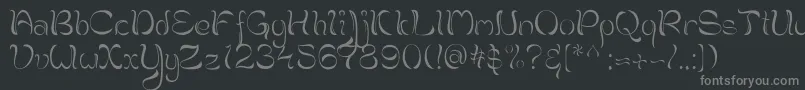 Brahmi Font – Gray Fonts on Black Background
