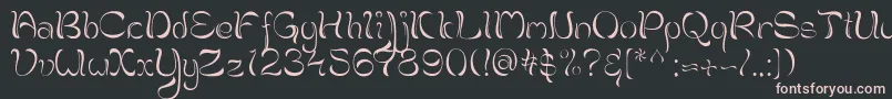 Brahmi Font – Pink Fonts on Black Background