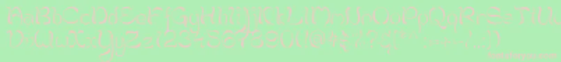 Brahmi Font – Pink Fonts on Green Background