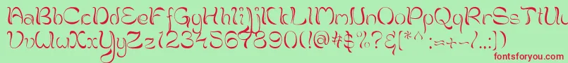 Brahmi Font – Red Fonts on Green Background