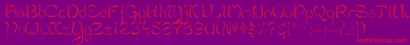 Brahmi Font – Red Fonts on Purple Background