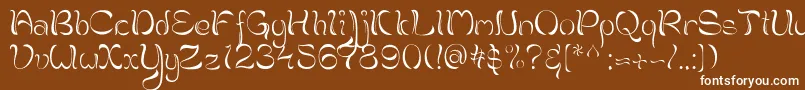 Brahmi Font – White Fonts on Brown Background