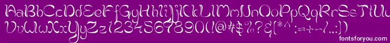 Brahmi Font – White Fonts on Purple Background