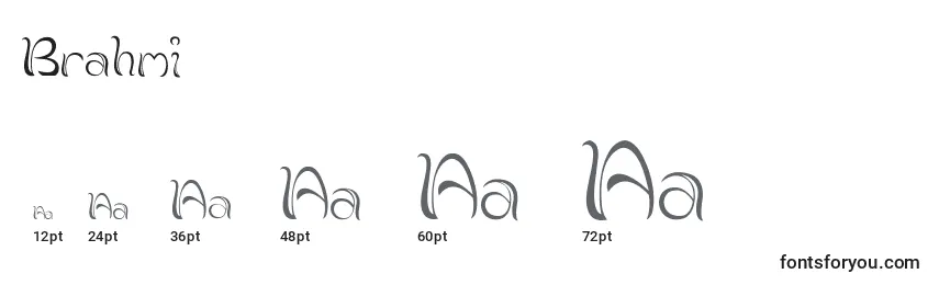 Brahmi Font Sizes