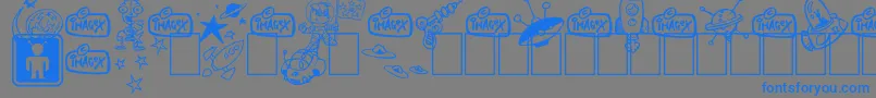 SpaceShop Font – Blue Fonts on Gray Background