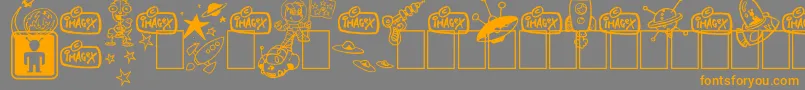 SpaceShop Font – Orange Fonts on Gray Background