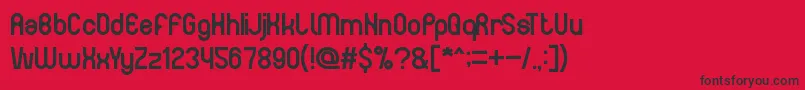 TheHappyFaceSmile Font – Black Fonts on Red Background