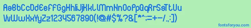 TheHappyFaceSmile Font – Blue Fonts on Green Background