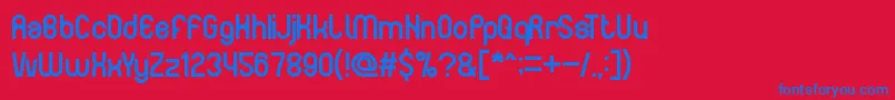 TheHappyFaceSmile Font – Blue Fonts on Red Background
