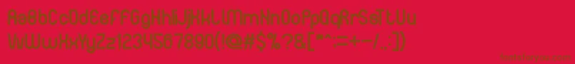 TheHappyFaceSmile Font – Brown Fonts on Red Background