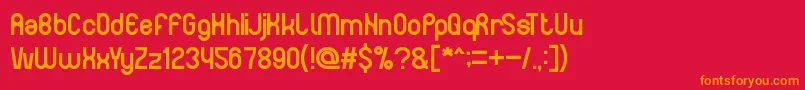 TheHappyFaceSmile Font – Orange Fonts on Red Background