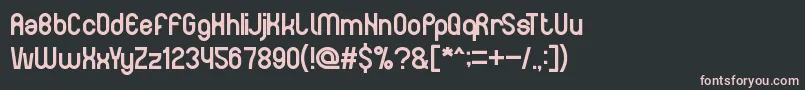 TheHappyFaceSmile Font – Pink Fonts on Black Background