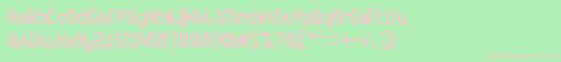 TheHappyFaceSmile Font – Pink Fonts on Green Background