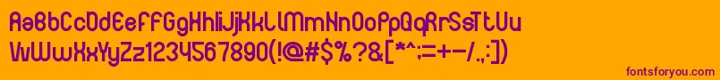 TheHappyFaceSmile Font – Purple Fonts on Orange Background