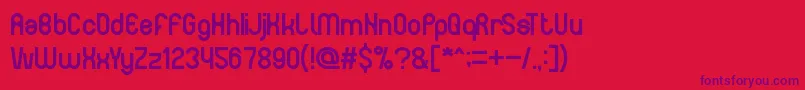 TheHappyFaceSmile Font – Purple Fonts on Red Background