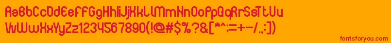 TheHappyFaceSmile Font – Red Fonts on Orange Background