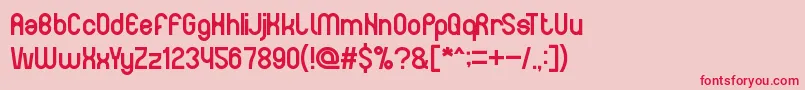 TheHappyFaceSmile Font – Red Fonts on Pink Background