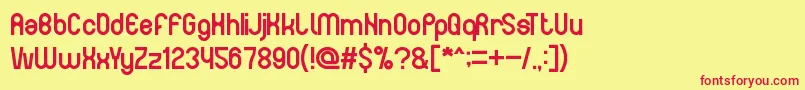 TheHappyFaceSmile Font – Red Fonts on Yellow Background